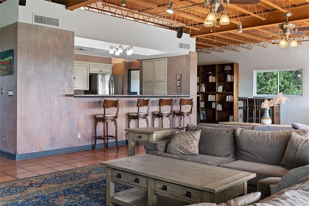 Interior, Kitchen, Living room, Stainless Steel Appliances, Wooden Beams