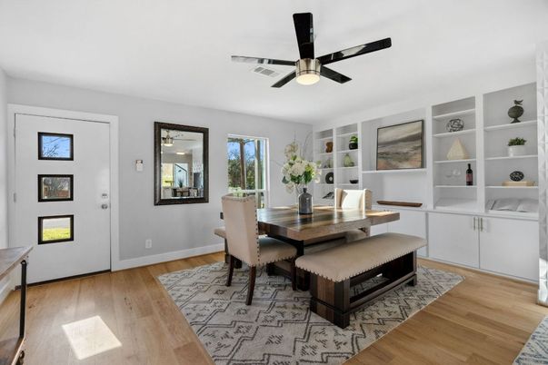 Dining room, Interior, Wood Texture Flooring