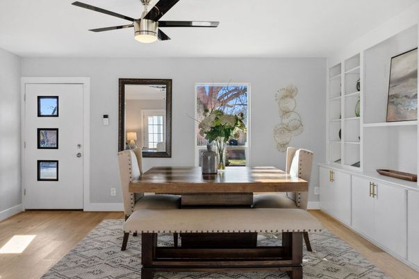 Dining room, Interior, Wood Texture Flooring