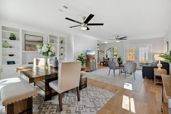 Dining room, Interior, Living room, Wood Texture Flooring