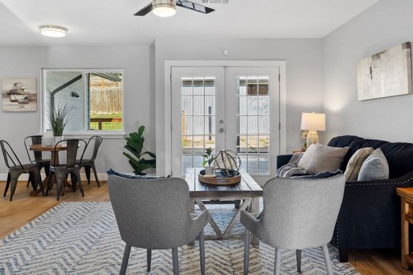 Dining room, Interior, Wood Texture Flooring