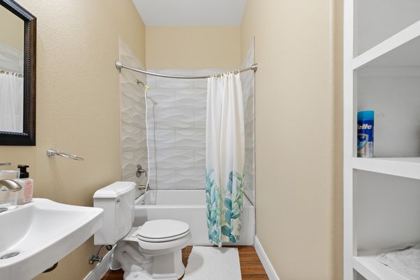 Bathroom, Interior, Wood Texture Flooring