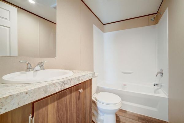 Bathroom, Interior, Recessed Lighting, Wood Texture Flooring