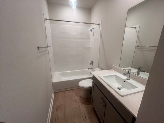 Bathroom, Dual Sink Vanities, Interior, Wood Texture Flooring
