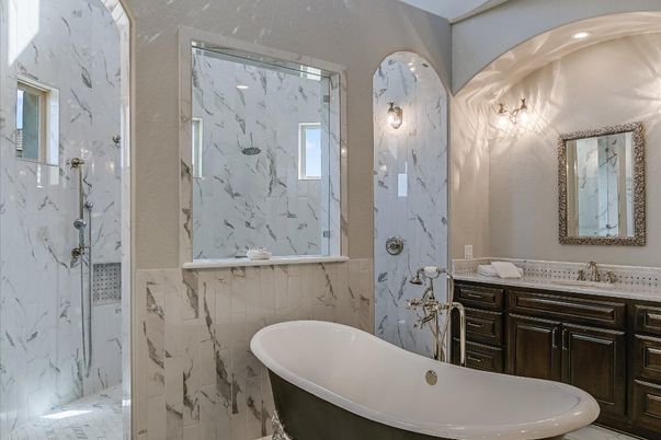 Bathroom, Free Standing Baths, Interior, Marble Walls