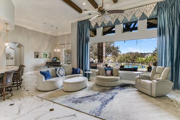 Interior, Living room, Marble, Pendant Lights, Recessed Lighting