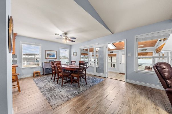 Dining room, Interior, Wood Texture Flooring