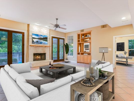 Fireplace, Interior, Living room, Recessed Lighting