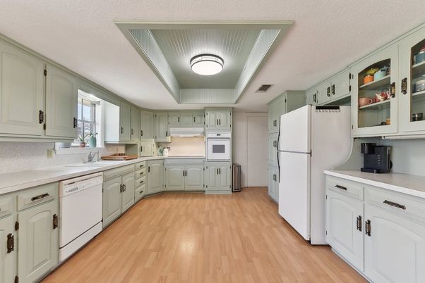 Interior, Kitchen, Wood Texture Flooring