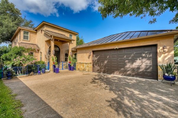 Attached, Exterior, Facade, Solar Panels, Mediterranean