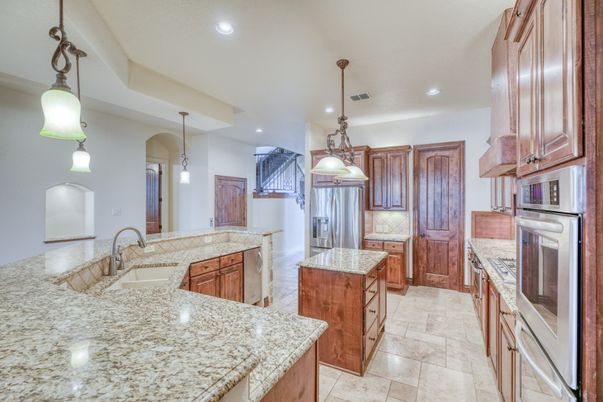Interior, Kitchen, Pendant Lights, Recessed Lighting, Stainless Steel Appliances