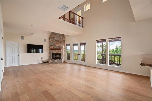 Fireplace, Interior, Wood Texture Flooring