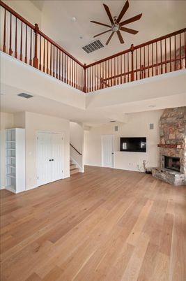 Fireplace, Interior, Wood Texture Flooring