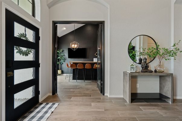 Interior, Pendant Lights, Wood Texture Flooring
