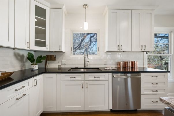 Interior, Kitchen, Pendant Lights, Stainless Steel Appliances, Wood Texture Flooring