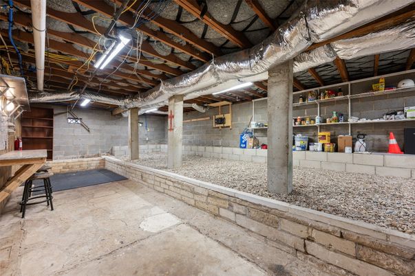 Interior, Stone Walls, Wooden Beams