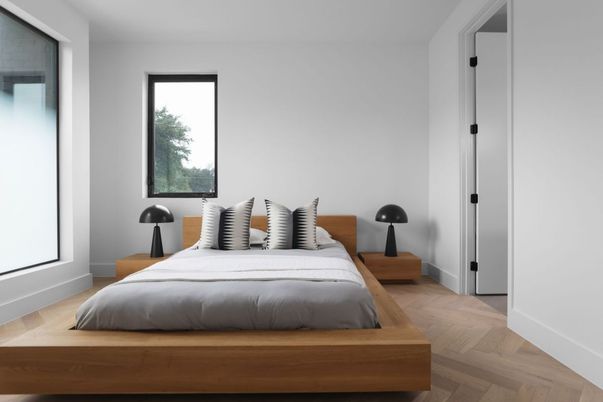 Bedroom, Interior, Wood Texture Flooring
