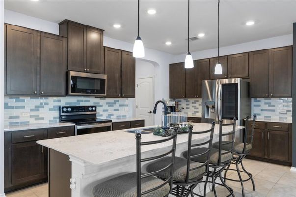 Interior, Kitchen, Pendant Lights, Recessed Lighting, Stainless Steel Appliances