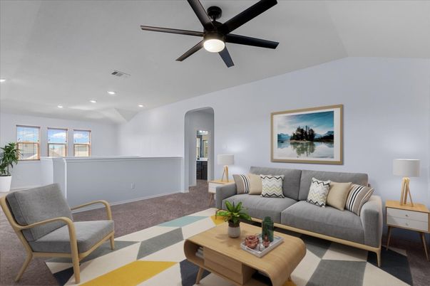 Interior, Living room, Recessed Lighting
