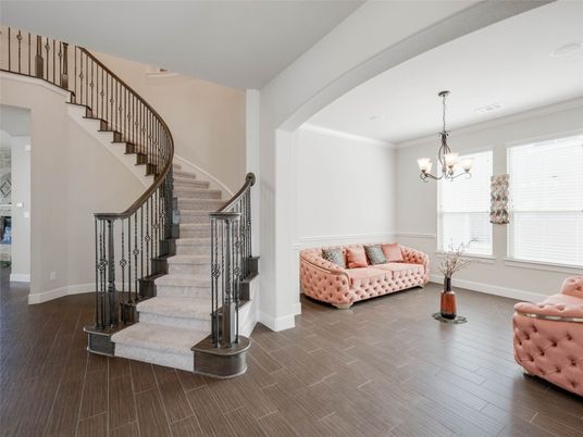 Chandelier, Interior, Wood Texture Flooring