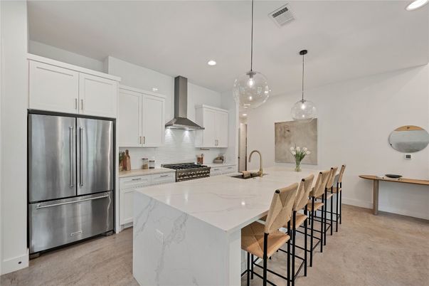 Interior, Kitchen, Pendant Lights, Recessed Lighting, Stainless Steel Appliances