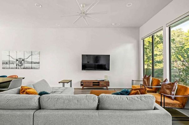 Interior, Living room, Recessed Lighting