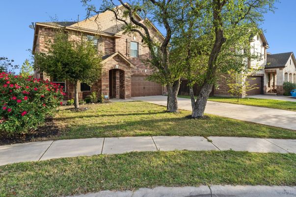 Attached, Backyard, Exterior, Facade, Brick Facade, French Provincial