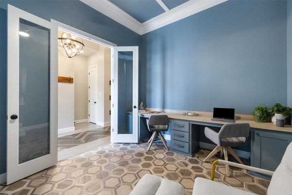 Home Office, Interior, Wood Texture Flooring