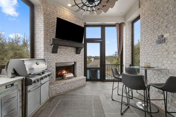 Fireplace, Interior, Stone Walls