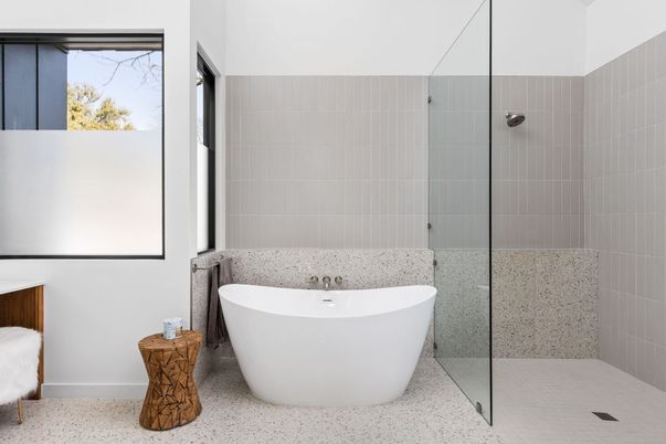 Bathroom, Free Standing Baths, Glass Shower, Interior