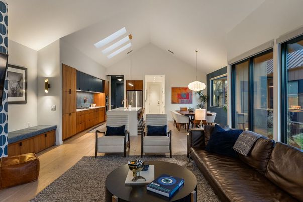 Dining room, Interior, Kitchen, Living room, Pendant Lights, Recessed Lighting, Wood Texture Flooring