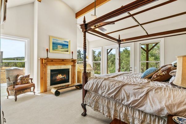 Bedroom, Fireplace, Interior