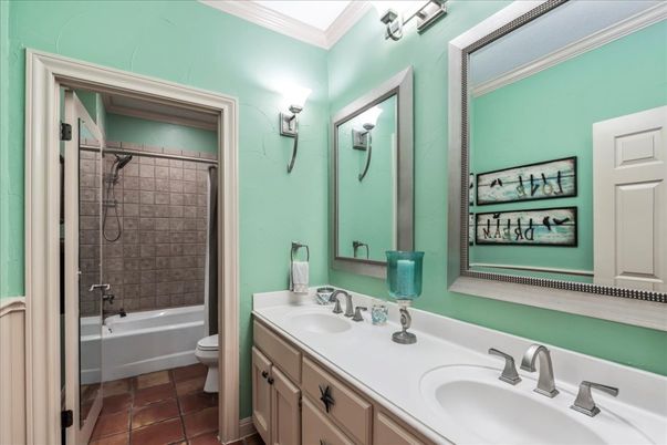 Bathroom, Dual Sink Vanities, Glass Shower, Interior