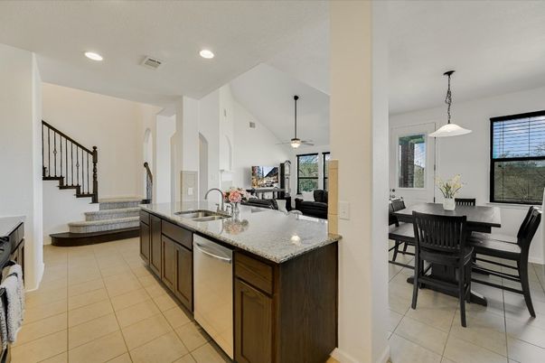 Dining room, Interior, Kitchen, Pendant Lights, Recessed Lighting