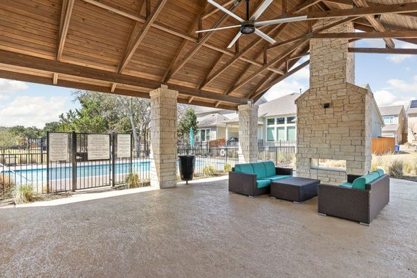 Exterior, Fireplace, Pool