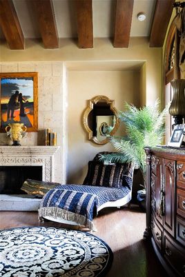 Fireplace, Interior, Wooden Beams, Wood Texture Flooring