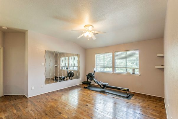 Fitness Equipment, Interior, Wood Texture Flooring