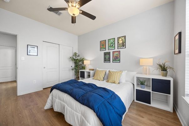 Bedroom, Interior, Wood Texture Flooring