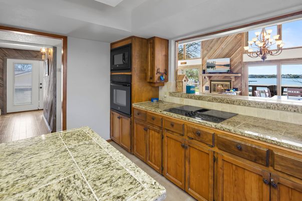 Chandelier, Fireplace, Interior, Water, Wood Texture Flooring