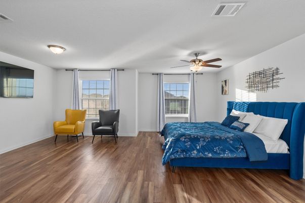 Bedroom, Interior, Wood Texture Flooring