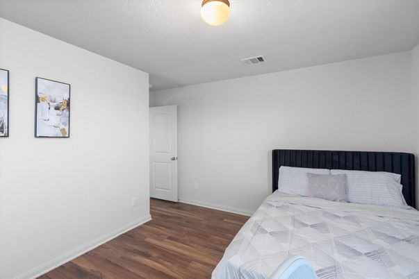 Bedroom, Interior, Wood Texture Flooring