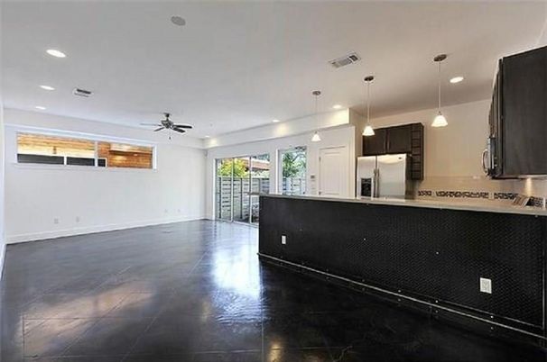 Empty room, Interior, Kitchen, Pendant Lights, Recessed Lighting