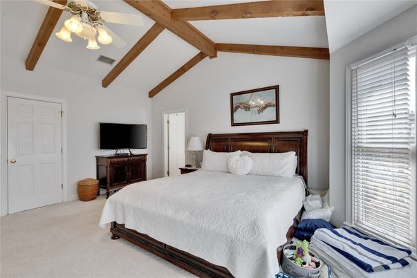 Bedroom, Interior, Wooden Beams