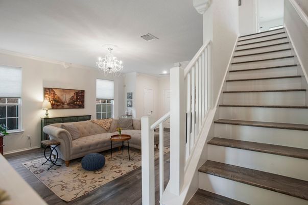 Chandelier, Interior, Wood Texture Flooring