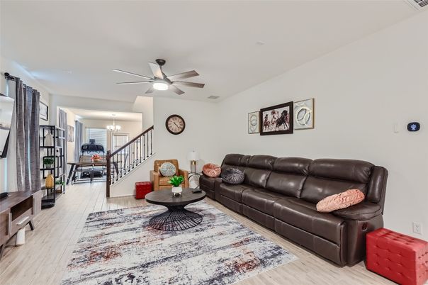 Interior, Living room, Pendant Lights, Wood Texture Flooring