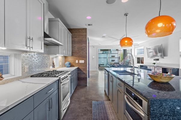 Interior, Kitchen, Pendant Lights, Recessed Lighting, Stainless Steel Appliances