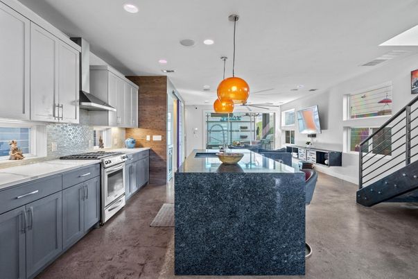 Interior, Kitchen, Pendant Lights, Recessed Lighting, Stainless Steel Appliances