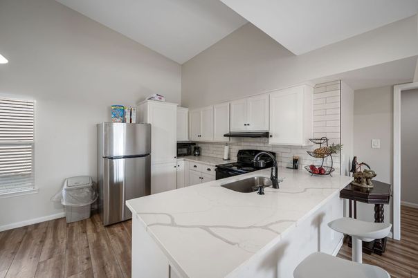 Interior, Kitchen, Wood Texture Flooring