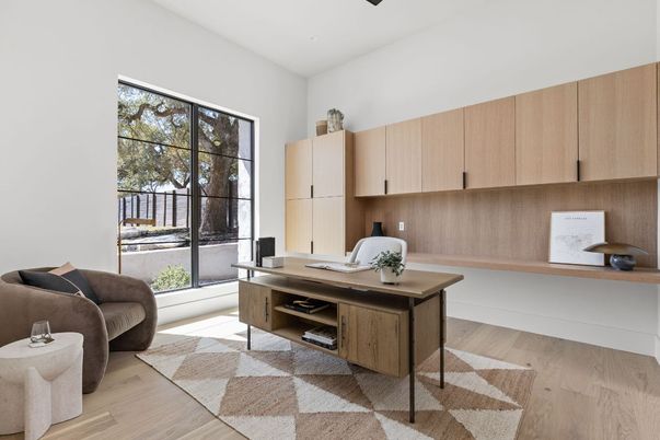 Home Office, Interior, Wood Texture Flooring