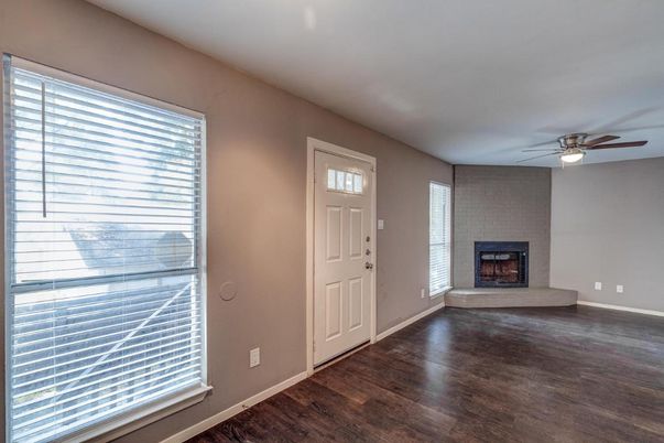Empty room, Fireplace, Interior, Wood Texture Flooring
